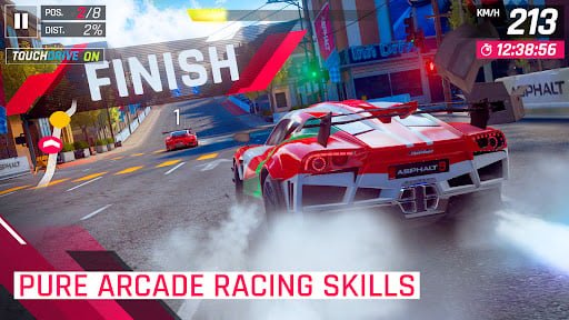 Asphalt 9 hypercar drifting through a neon-lit tunnel at breakneck speed