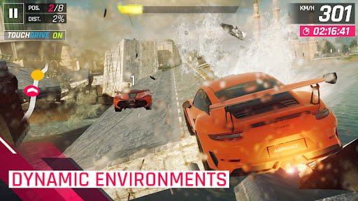 Garage showcase displaying a lineup of exotic supercars in Asphalt 9