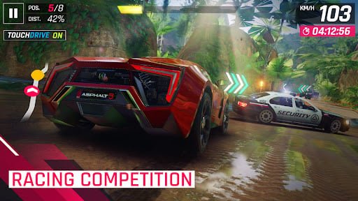 Multiplayer race start with eight supercars lined up at the grid