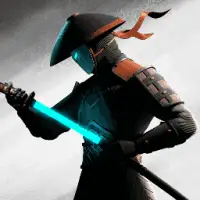 Shadow Fight game icon showing silhouetted warrior in combat stance