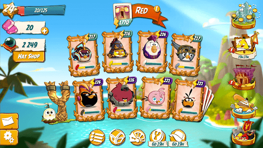 Angry Birds 2 clan event screen with collaborative challenges and rewards